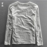 Men's Vintage Bamboo Cotton Long Sleeve Tee