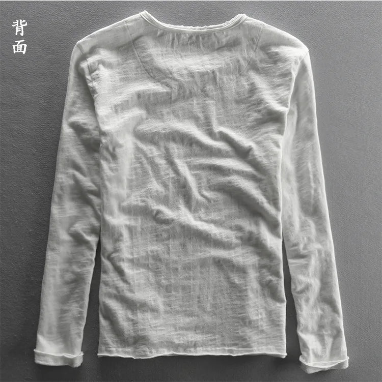 Men's Vintage Bamboo Cotton Long Sleeve Tee