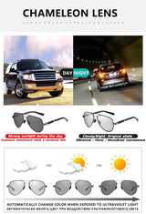 LIOUMO Top Quality Aviation Photochromic Sunglasses Polarized Men Chameleon Sun Glasses Women Anti-glare Driving Oculos De Sol