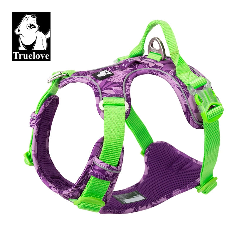Truelove Dog Harness – Camo Reflective Nylon, All Breeds