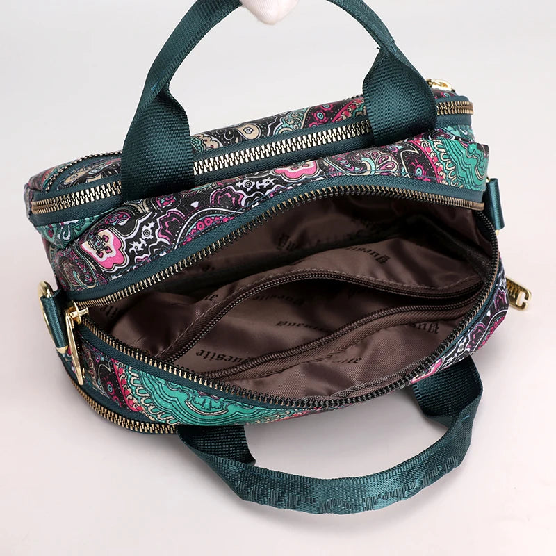 Women's Floral Nylon Crossbody Shoulder Bag
