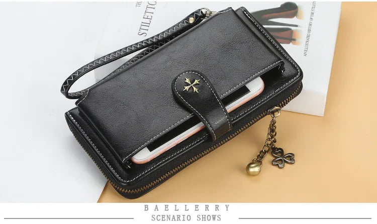 New Women Wallets Fashion Long PU Leather Top Quality Brand Card Holder Classic Female Purse Zipper Wallet For Women