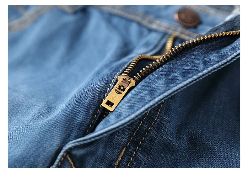 42 44 46 48 large size men's loose denim jeans autumn and winter brand clothing high quality anti-theft zipper pocket jeans