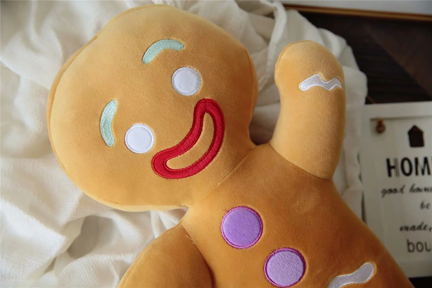 Gingerbread Man Plush Toy – Soft Stuffed Doll Gift