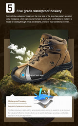 GOLDEN CAMEL Waterproof Hiking Shoes Men and Women Outdoor Anti-Slip Climbing Trekking Shoes for Men 2023 Leather Hiking Boots