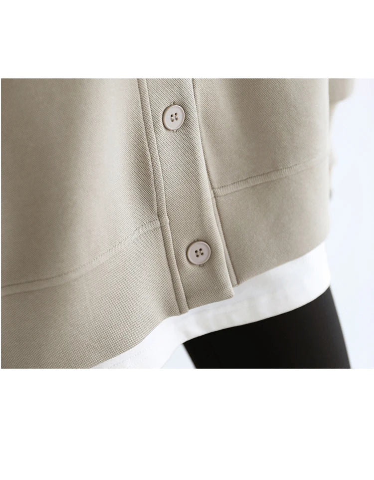 Women's Relaxed V-Neck Cotton-Blend Cardigan