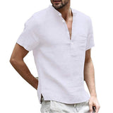 Men's Cotton Linen Short Sleeve T-Shirt