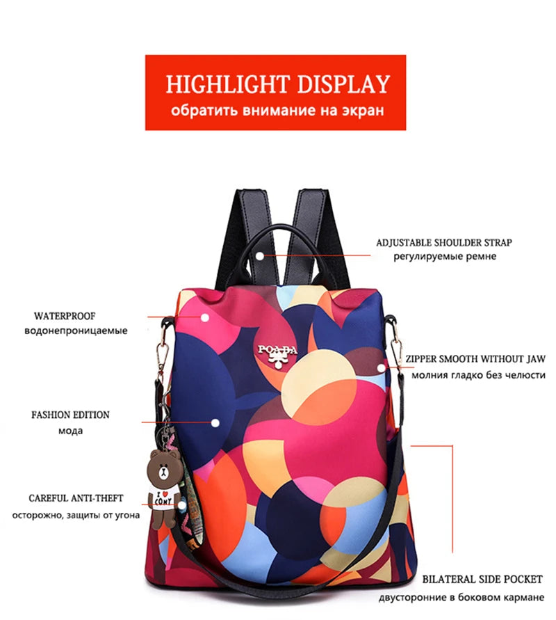 Women's Oxford Backpack with Organizer Pockets