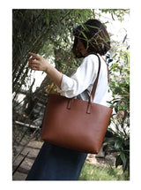 JAZZQ Reversible Genuine Leather Tote | First-Layer Cowhide