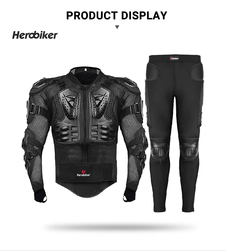 HEROBIKER Motorcycle Jacket Men Motorcycle Armor Moto Body Armor Motocross Riding Jacket Racing Motorbike Body Protection S-5XL