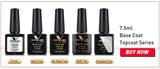 Venalisa Long Wear Tempered Top Coat Reinforce Gel Refill Package Soak Off UVLED Nail Gel Polish Big Volume 225g/30ml Base Gel