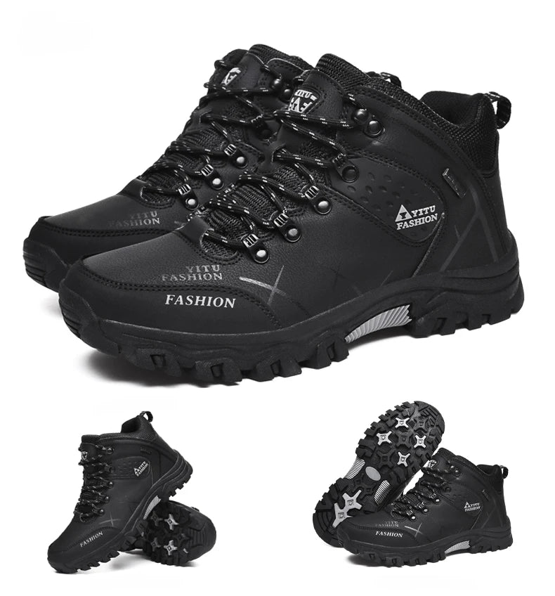 Waterproof Winter Leather Hiking Boots