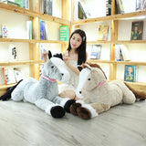 New Arrive High Quality 90-120CM Horse Plush Toys Stuffed Animal Doll Boys Girls  Birthday Gift Home Shop Decor Triver