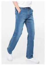 42 44 46 48 large size men's loose denim jeans autumn and winter brand clothing high quality anti-theft zipper pocket jeans
