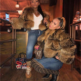 Luxury Women’s Real Raccoon & Fox Fur Jacket | Premium Winter Outerwear