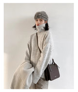 Women's Relaxed Mock Neck Knit Sweater