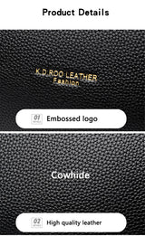 GENUINE VANDERWAH High Quality Pu Leather Casual Tote Luxury Handbags Women Bags Designer Shoulder Crossbody Bags for Women 2025