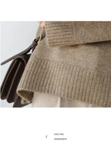Women's Relaxed Mock Neck Knit Sweater