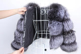 Luxury Women’s Real Raccoon & Fox Fur Jacket | Premium Winter Outerwear