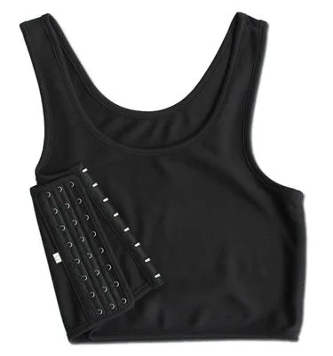 USA-Made Breathable Side-Buckle Mesh Chest Binder – Lightweight Summer Tank Top