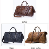 WESTAL Men's Travel Bags Hand Luggage Genuine Leather Duffle Bags Leather Luggage Travel Bag Suitcases Handbags big/Weekend Bag