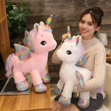 Nice Huggable Cute Unicorn Dream Rainbow Plush Toy High Quality Pink Horse Sweet Girl Home Decor Sleeping Pillow Gift For Kids