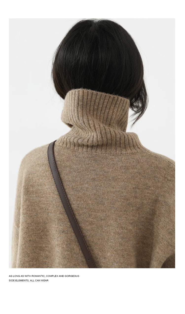 Women's Relaxed Mock Neck Knit Sweater
