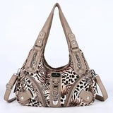 Vintage Bag Women Handbags Brown Leopard Shoulder Bag Top-handle Handbag Fashion Satchel Dumpling Shoulder Bag Tote Hobos