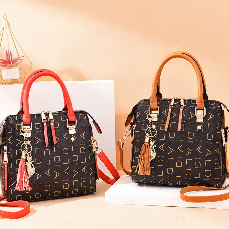 Elegant Tassel PU Leather Tote