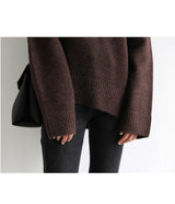 Women's Relaxed Mock Neck Knit Sweater