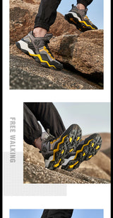 Rax Men  Waterproof Hiking Shoes Breathable Hiking Boots Outdoor Trekking Boots Sports Sneakers Tactical Shoes