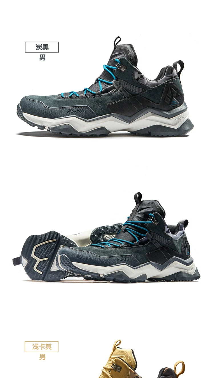 Rax Men Hiking Shoes Waterproof Outdoor Sports Sneakers for Men Trekking Shoes Lightweight Mountain Climbing Shoes Men Antislip