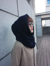 Women's Wool Blend Beanie & Hooded Scarf Set