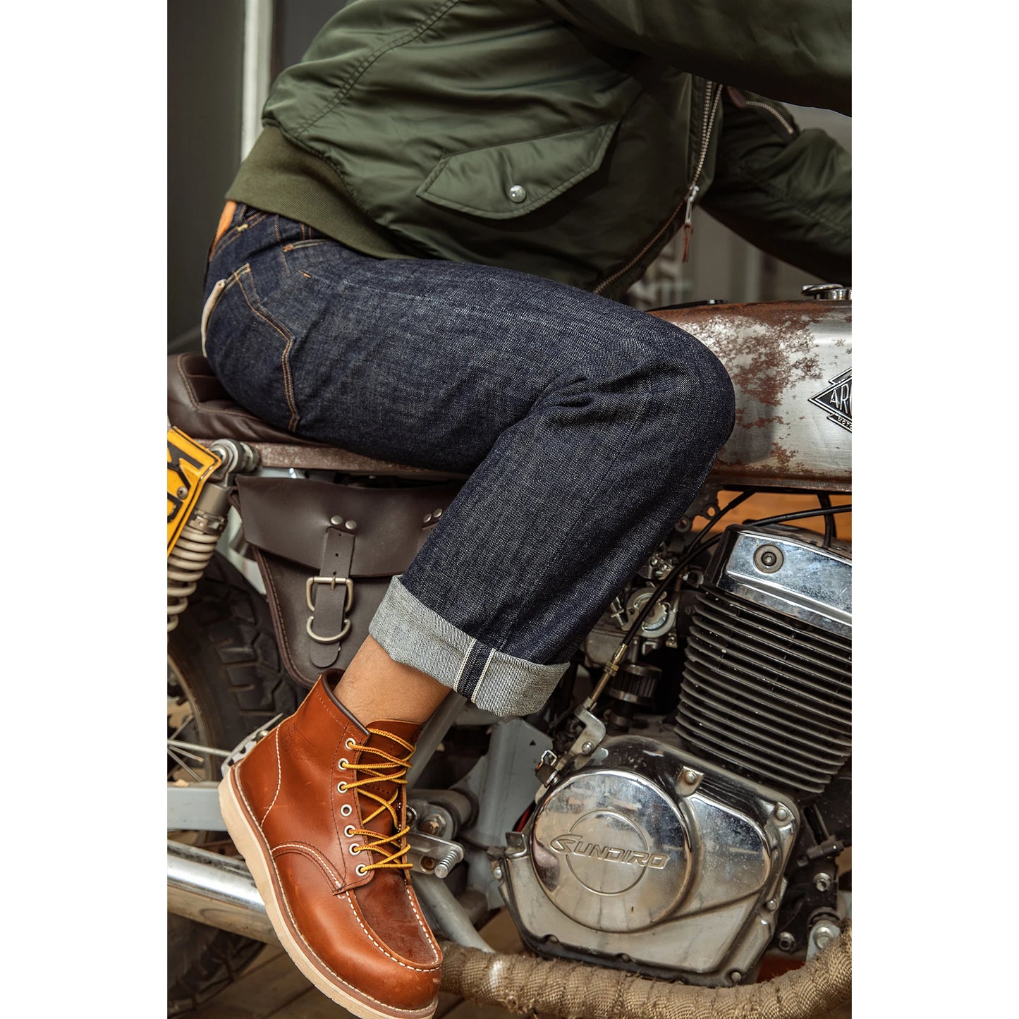 RedTornado 14oz Raw Indigo Selvedge Jeans – High Waist Loose Fit