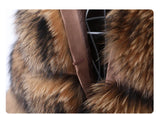 Luxury Women’s Real Raccoon & Fox Fur Jacket | Premium Winter Outerwear