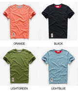 Men's T-Shirt Cotton Solid Color T Shirt Men Casual O-Neck Basic T-Shirt Male High Quality Classical Tops