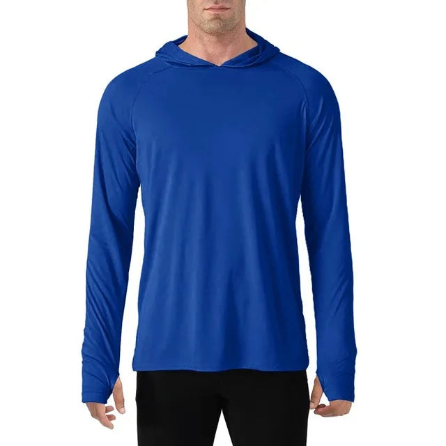 TACVASEN Men's Quick-Dry Long Sleeve Hooded T-Shirt