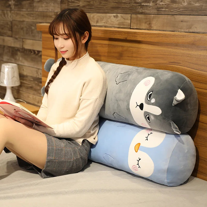 Cartoon Animal Dinosaur Pig Rabbit Bear Husky Duck Plush Toys Stuffed Soft Long Sleep Pillow Doll Cushion Kids Girls Gift