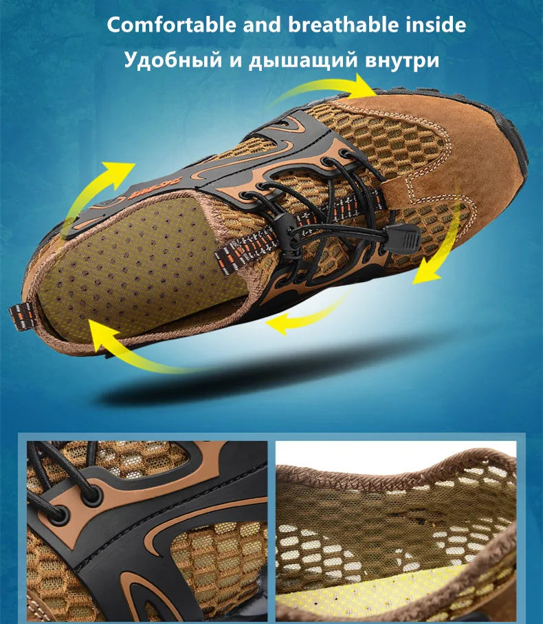MIXIDELAI Men's Air Mesh Casual Sneakers — Breathable, Lightweight, Anti-Odor