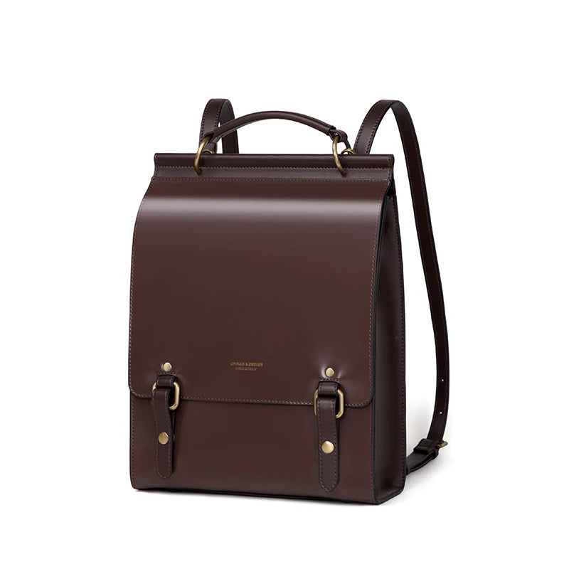 Cnoles Vintage Women's Leather Backpack Casual Shoulder Bag Travel Purse for Girls College School Book Bag
