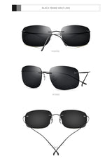FONEX Titanium Rimless Polarized Sunglasses – Ultralight
