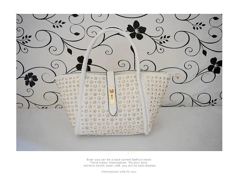 iPinee Rhinestones Crossbody Bags For Women Patent  Leather Luxury Handbags Women Bag Designer Ladies Messenger Bag Sac A Main
