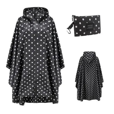 Women's Oversized Waterproof Rain Poncho – Windproof