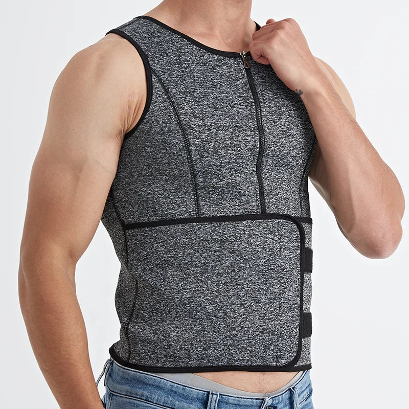Men Body Shaper Waist Trainer Sauna Suit Sweat Vest Slimming Underwear Weight Loss Shirt Fat Burner Workout Tank Tops Shapewear