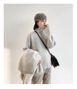 Women's Relaxed Mock Neck Knit Sweater