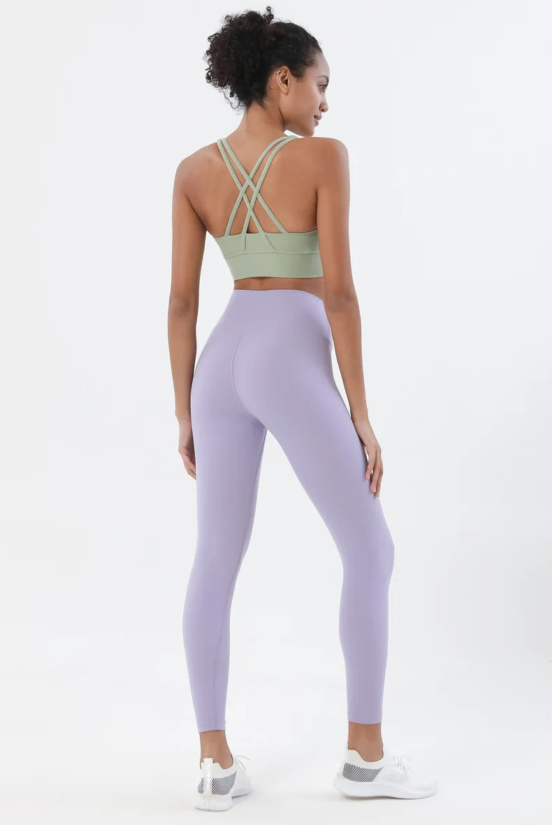 Women's Yoga Set with Sports Bra & High-Waist Leggings