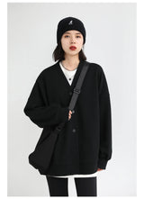 Women's Relaxed V-Neck Cotton-Blend Cardigan