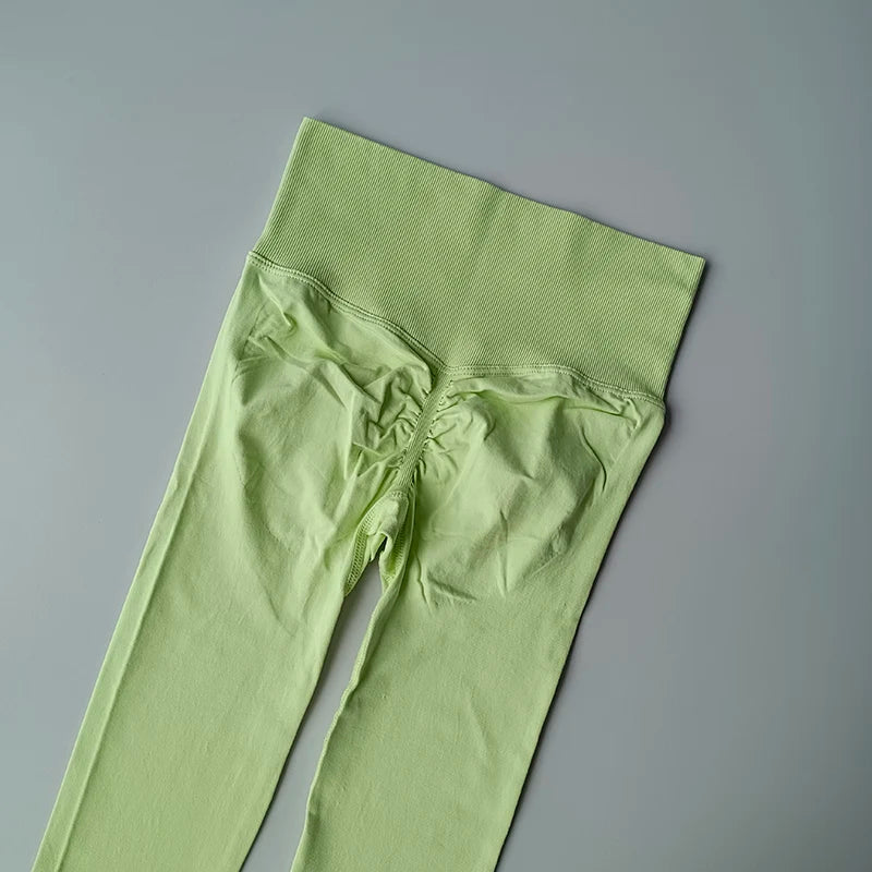 High-Waist Seamless Yoga Leggings – USA-Made Push-Up Fitness & Gym Tights