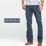 Men's Stretch Bootcut Jeans | Slim Flare Denim Trousers