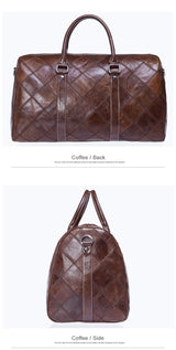 WESTAL Men's Travel Bags Hand Luggage Genuine Leather Duffle Bags Leather Luggage Travel Bag Suitcases Handbags big/Weekend Bag